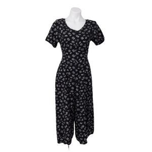 1990s Y2K Pellini Wide Leg Florial Daisy Jumpsuit